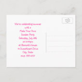 Maak je eigen Ice Cream Sundae Party uitnodiging (Achterkant)