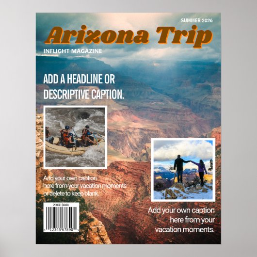 Maak je eigen Inflight Magazine Cover Poster (Voorkant)