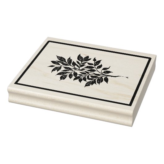 Maak Je Eigen Ingelijste Blad Foliage Bloemensprig Rubberstempel (Stempel)