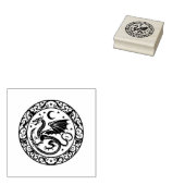 Maak Je Eigen Ingelijste Hemelse Drakenmaan Rubberstempel (Gestempeld)