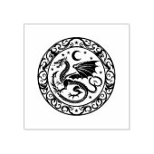 Maak Je Eigen Ingelijste Hemelse Drakenmaan Rubberstempel (Afrduk)