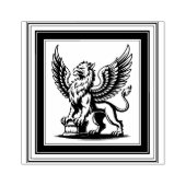Maak je eigen ingelijste koninklijke griffioen rubberstempel (Afrduk)