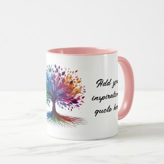 Maak je eigen Inspirerend boomleven mok (Voorkant rechts)