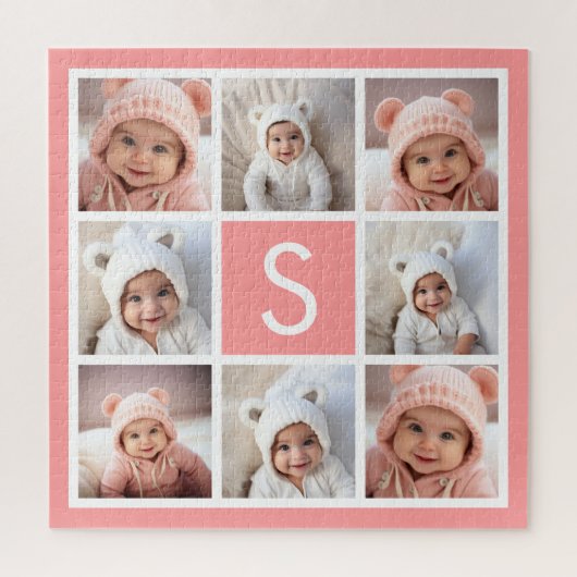 Maak je eigen Instagram-collage Aangepast monogram Legpuzzel (Verticaal)