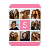 Maak je eigen Instagram Collage Aangepaste Monogra Magneet (Verticaal)