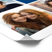 Maak Je Eigen Instagram Collage Aangepaste Monogra Poster (Hoek)