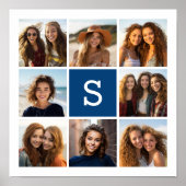 Maak Je Eigen Instagram Collage Aangepaste Monogra Poster (Voorkant)