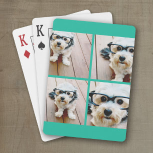 Maak je eigen Instagram-collage groen 4 foto's Pokerkaarten