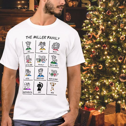 Maak je eigen instant fotofamilie collage t-shirt