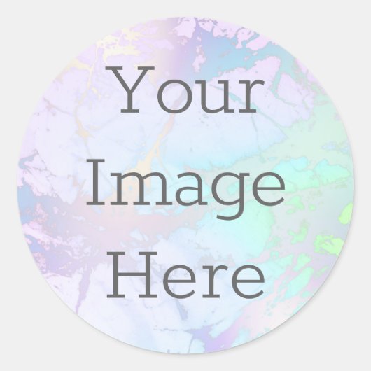 Maak je eigen iriserende knikker & namaakfolie ronde sticker (Voorkant)