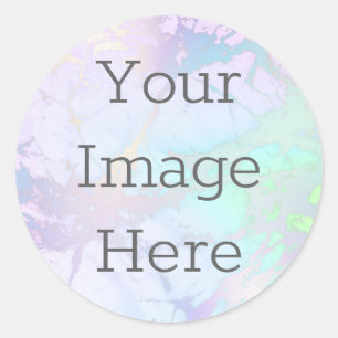 Maak je eigen iriserende knikker & namaakfolie ronde sticker