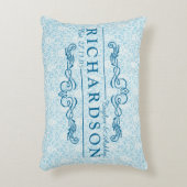 Maak je eigen Jubileum monogram op het Damask Wedd Decoratief Kussen (Voorkant(Verticaal))