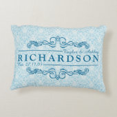 Maak je eigen Jubileum monogram op het Damask Wedd Decoratief Kussen (Achterkant)