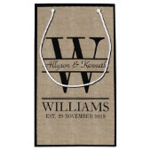 Maak Je Eigen Jute Logo Jubileum Monogram Klein Cadeauzakje (Achterkant)