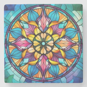 Maak Je Eigen Kaleidoscoop Glas-in-Loond Mandala Stenen Onderzetter