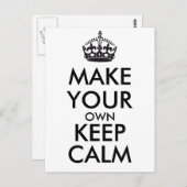 Maak je eigen kalmte - zwart briefkaart (Voorkant / Achterkant)