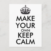 Maak je eigen kalmte - zwart briefkaart (Voorkant)