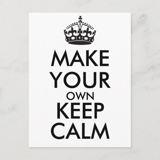 Maak je eigen kalmte - zwart briefkaart (Voorkant)