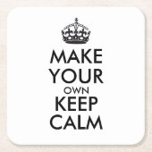 Maak je eigen kalmte - zwart kartonnen onderzetters (Voorkant)