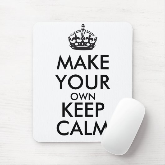 Maak je eigen kalmte - zwart muismat (Met muis)