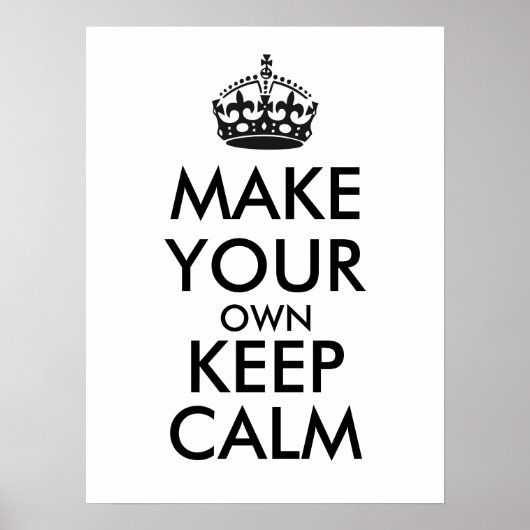 Maak je eigen kalmte - zwart poster (Voorkant)