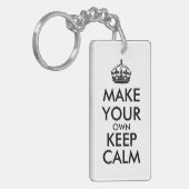 Maak je eigen kalmte - zwart sleutelhanger (Voorkant Links)