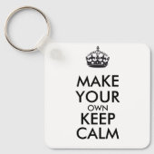 Maak je eigen kalmte - zwart sleutelhanger (Voorkant)