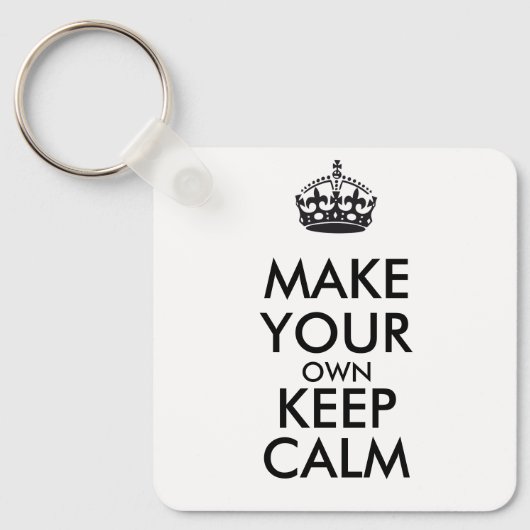 Maak je eigen kalmte - zwart sleutelhanger (Voorkant)