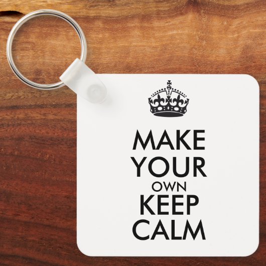 Maak je eigen kalmte - zwart sleutelhanger (Voorkant)