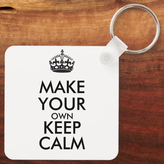 Maak je eigen kalmte - zwart sleutelhanger (Achterkant)