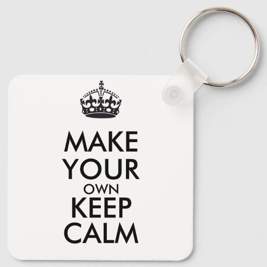 Maak je eigen kalmte - zwart sleutelhanger (Achterkant)