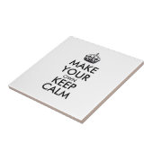 Maak je eigen kalmte - zwart tegeltje (Zijkant)