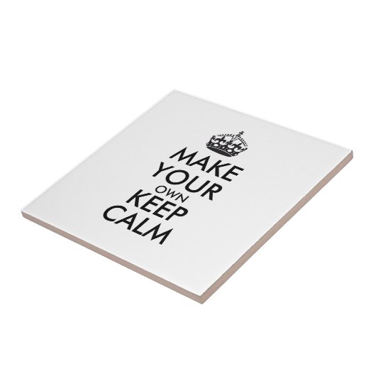 Maak je eigen kalmte - zwart tegeltje (Zijkant)