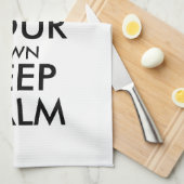 Maak je eigen kalmte - zwart theedoek (Quarter Fold)