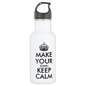 Maak je eigen kalmte - zwart waterfles  (Voorkant)
