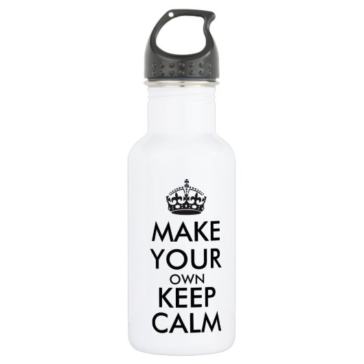 Maak je eigen kalmte - zwart waterfles  (Voorkant)