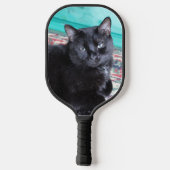 Maak Je Eigen Kat Foto Moppige Pickleball Paddle (Achterkant)