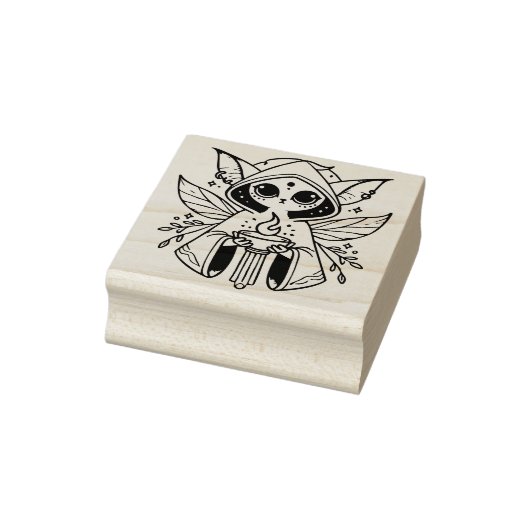 Maak Je Eigen Kat Vuurmagie Fee Kat Rubberstempel (Stempel)