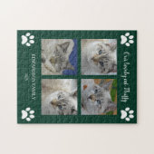 Maak je eigen katten foto collage monogram naam legpuzzel (Horizontaal)