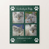 Maak je eigen katten foto collage monogram naam legpuzzel (Verticaal)