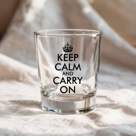 Maak Je Eigen Keep Calm and Carry On Shot Glas