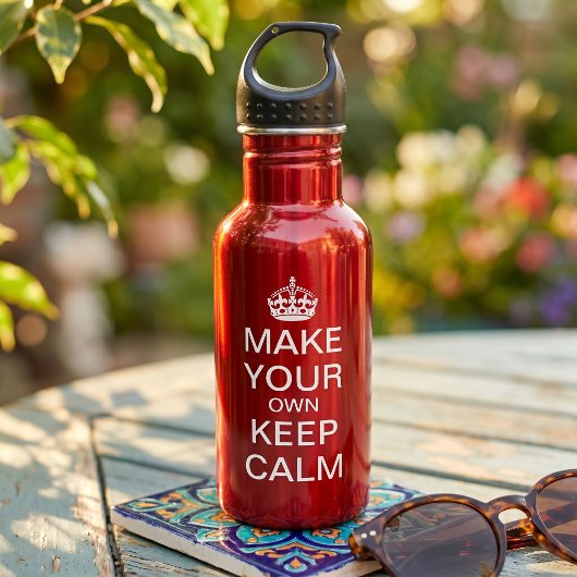 Maak Je Eigen Keep Calm and Carry On Waterfles
