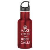 Maak Je Eigen Keep Calm and Carry On Waterfles (Voorkant)