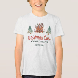 Maak Je Eigen Kerst Crew Familie Matching Tri-Blend Shirt