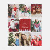 Maak Je Eigen Kerst Foto Collage Fleece Deken (Voorkant)