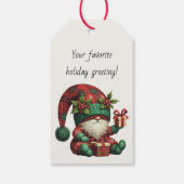 Maak Je Eigen Kerst Plaid Gnome Pyjama Cadeaulabel (Achterkant)