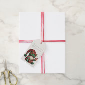 Maak Je Eigen Kerst Plaid Gnome Pyjama Cadeaulabel (Met Touw)