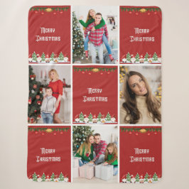 Maak je eigen kerstfoto-collage sherpa deken