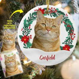 Maak je eigen kersthuisdierfoto keramisch ornament