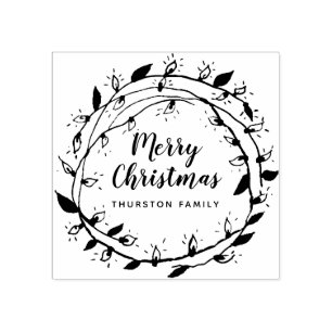 Maak je eigen Kerstkrans Persoonlijk Rubberstempel